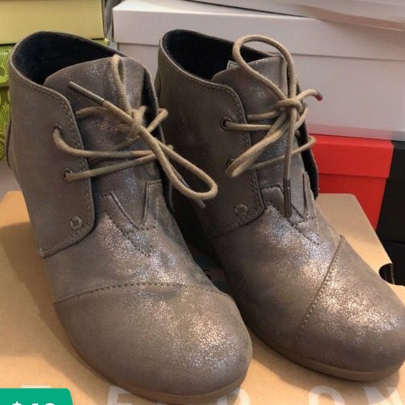 Toms Shoes - TOMS gray wedges